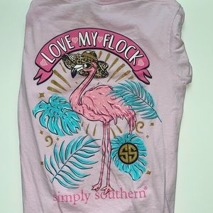 Flamingo Simply Southern Short Sleeve Shirt